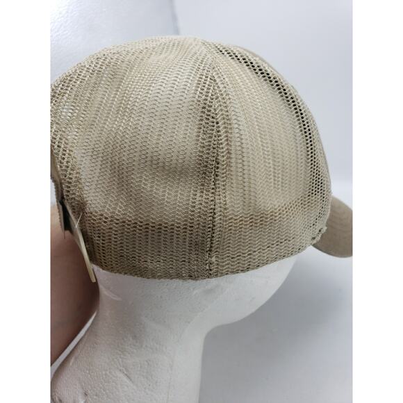 Hornady Logo 6-panel Snapback Truckers Hat Adjustable Reloading Cap Brown Beige - Picture 10 of 13